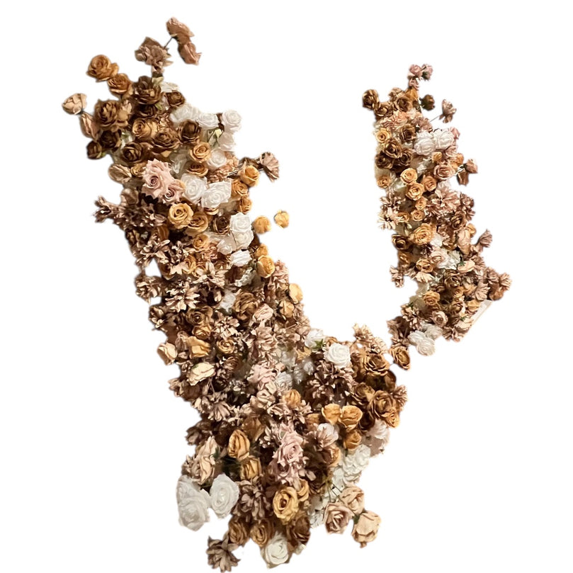 Mocha Rose Flower Arrangement For Rent | MA Wedding Decor