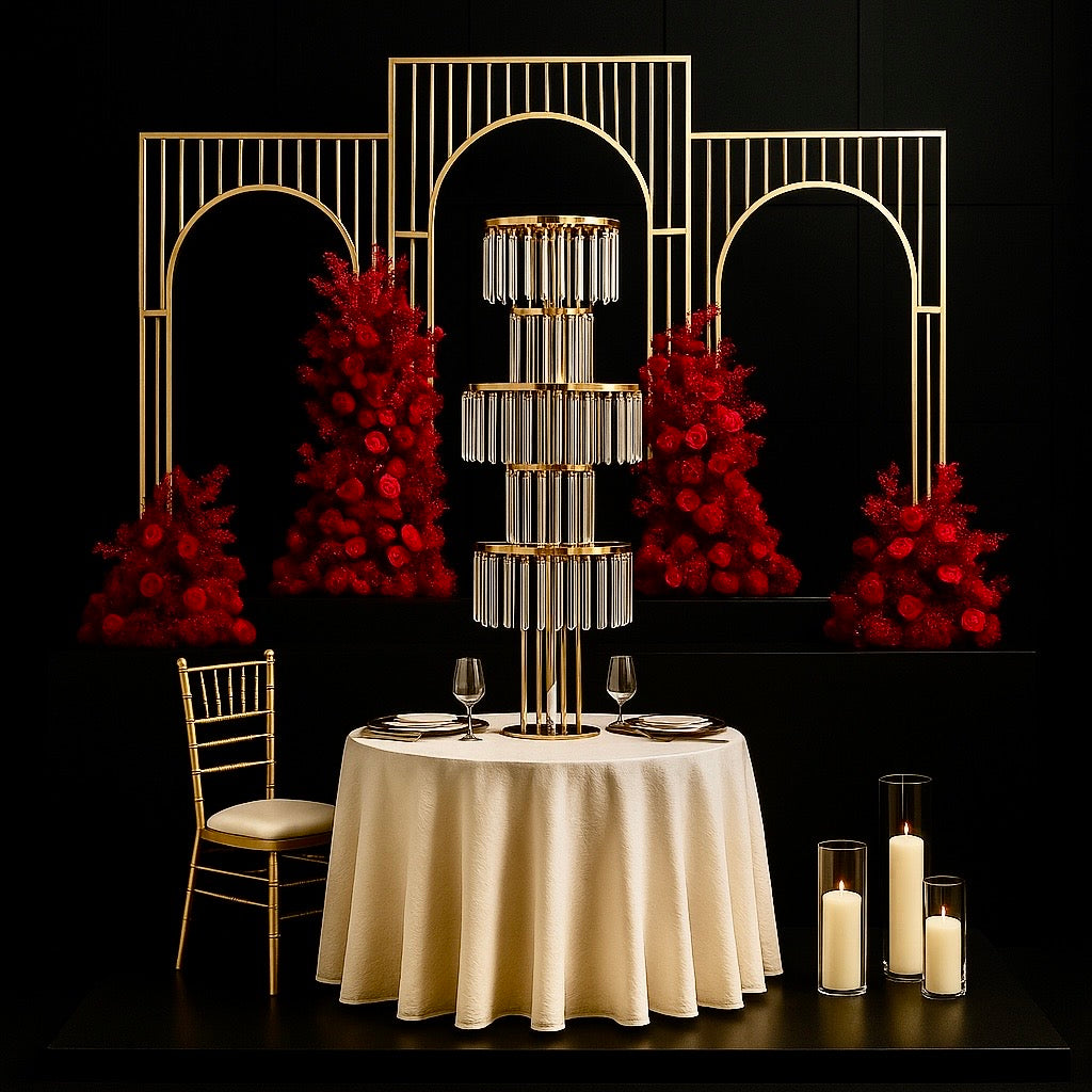 Crystal Centerpiece for Rent - 43" Tall Wedding Table Decor