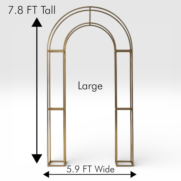 AURA Gold Arch Backdrop | 3D Metal Wedding Decor