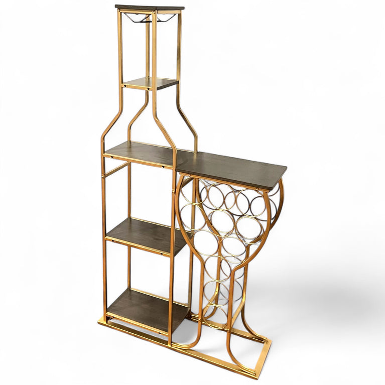 Bruk Champagne Wall Rental - Gold Bottle Sip Station Rack