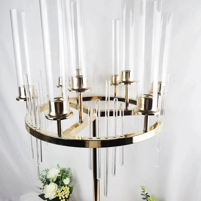 9-Arm Candle Holder Wedding Dining Table Centerpiece