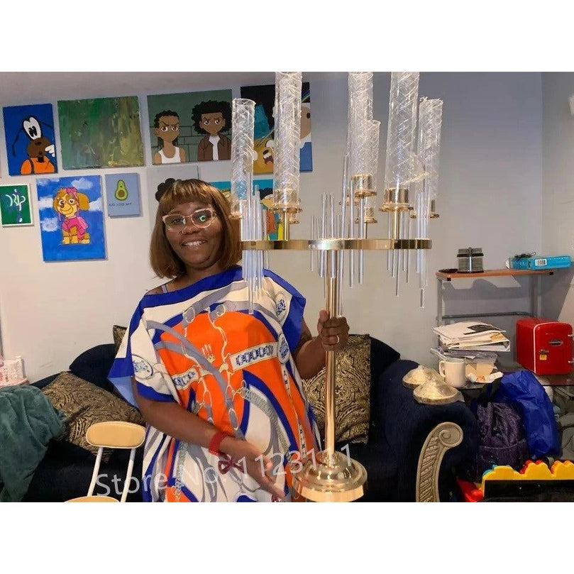 9-Arm Candle Holder Wedding Dining Table Centerpiece