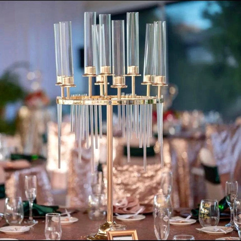 9-Arm Candle Holder Wedding Dining Table Centerpiece