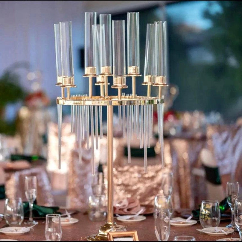 9-Arm Candle Holder Wedding Dining Table Centerpiece