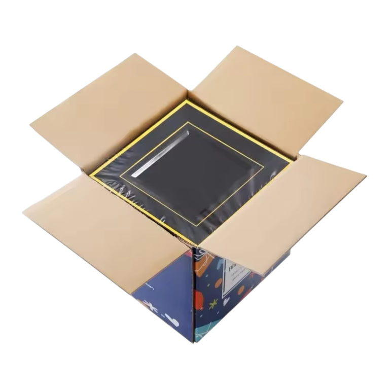 Bliq Square Disposable Dessert Plastic 6 Inch Plates 100-Pack