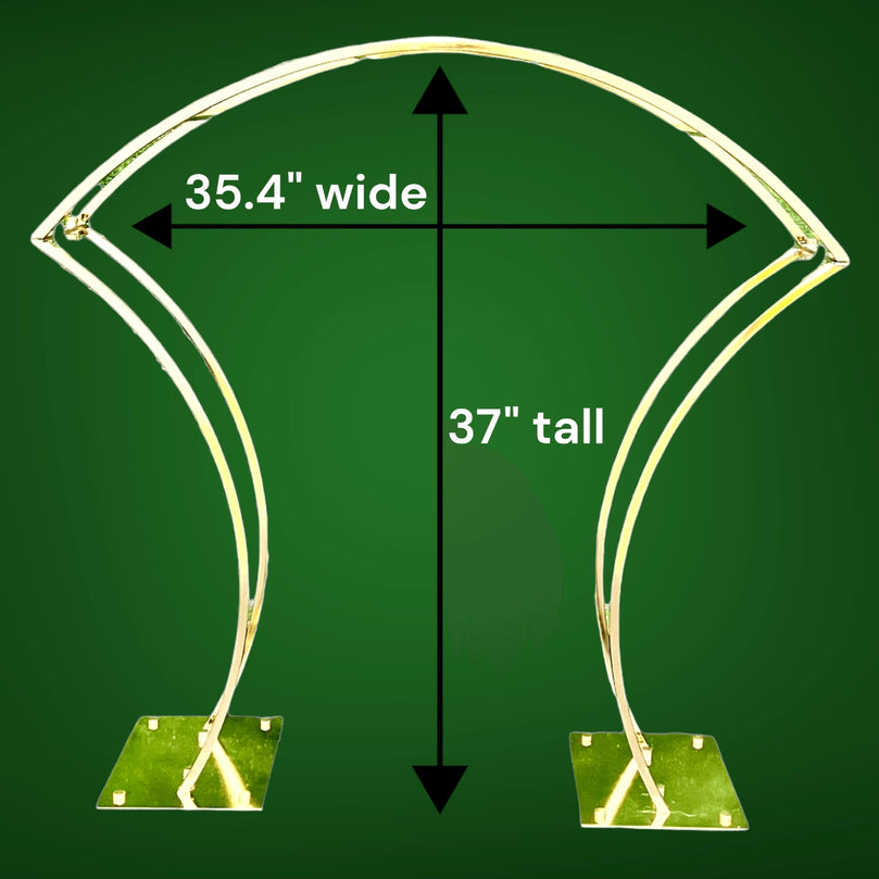 Arched Gold Wedding Table Flower Centerpiece