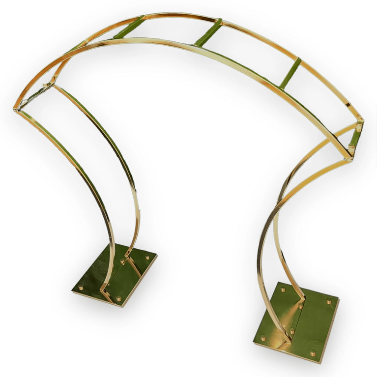 Arched Gold Wedding Table Flower Centerpiece