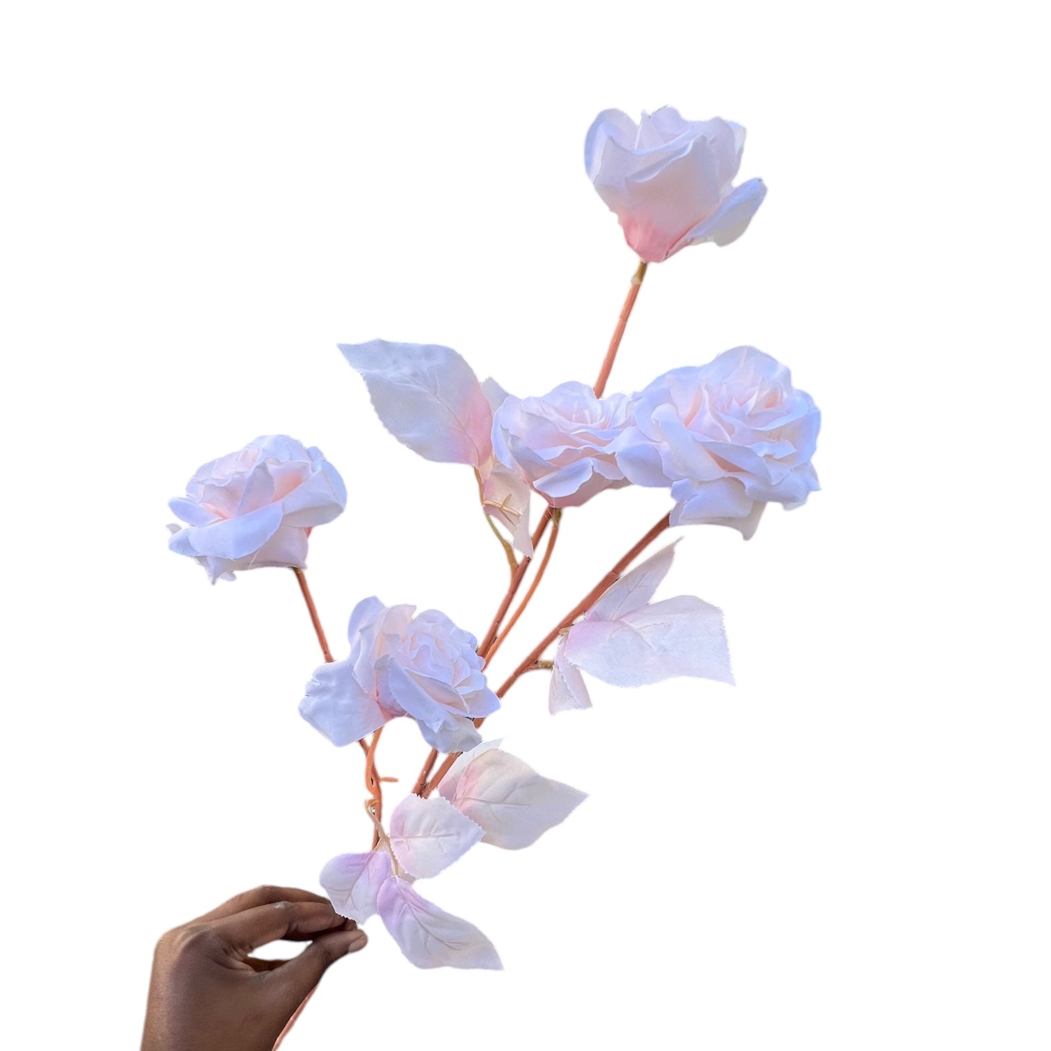 Artificial Rose Flower Bouquet Stem with 5 Heads for Decor