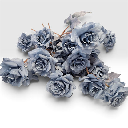 Artificial Rose Flower Bouquet Stem with 5 Heads for Decor