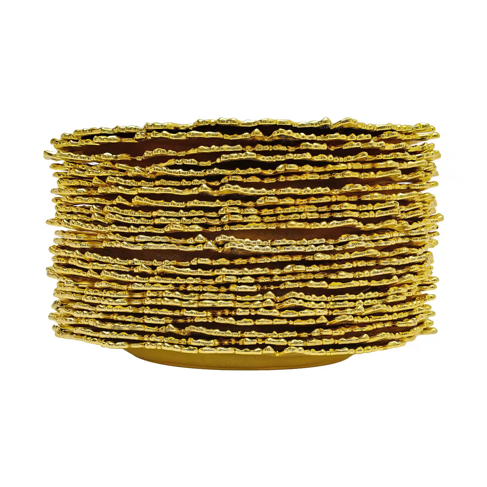 Starburst Gold Charger Plates 12.6 Inch 24-Pack