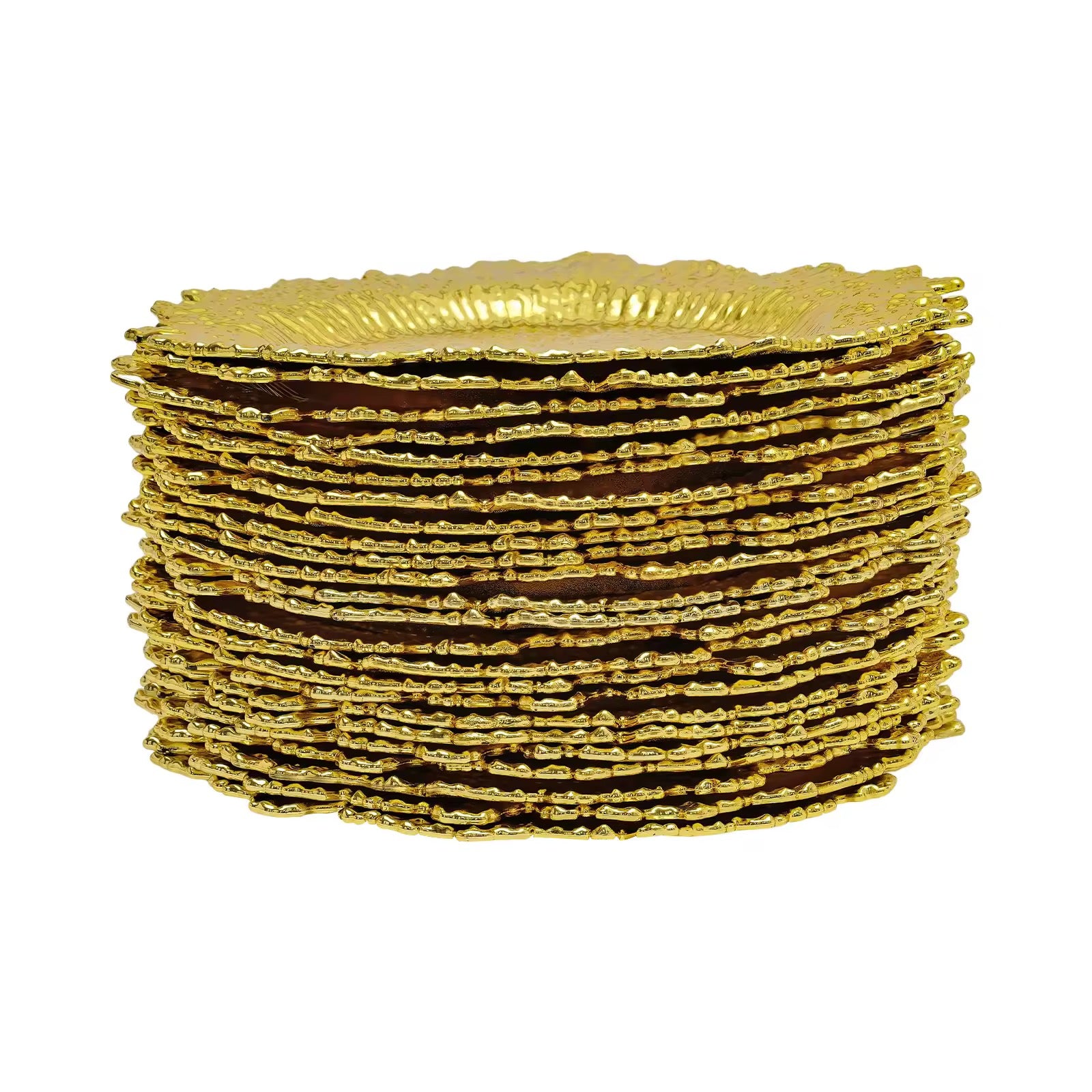 Starburst Gold Charger Plates 12.6 Inch 24-Pack