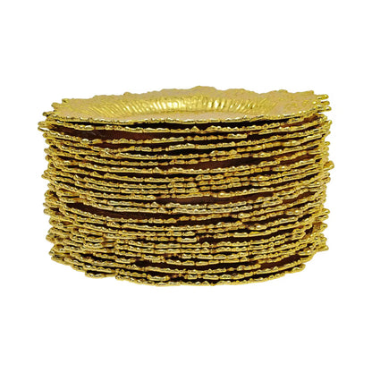 Starburst Gold Charger Plates 12.6 Inch 24-Pack