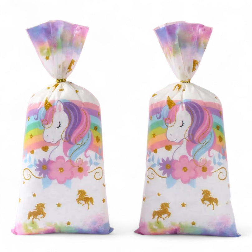 Unicorn Party Favor Bags - Kids Birthday Treat Bags 10-Pack