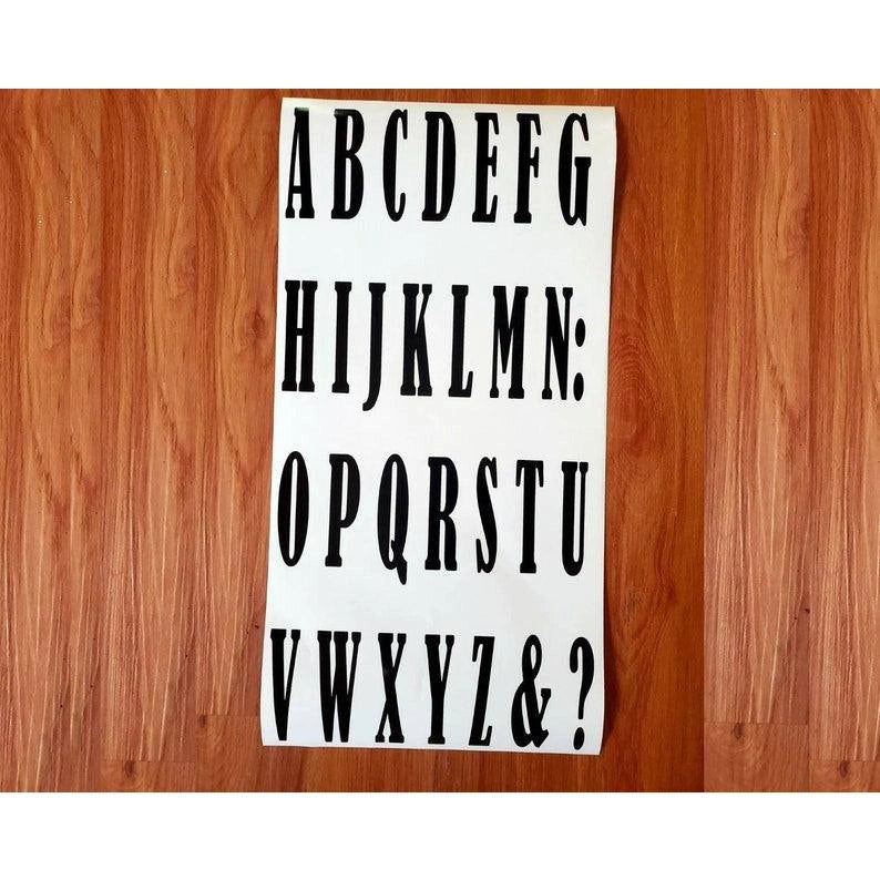Big Font Alphabet Letter Vinyl Stickers