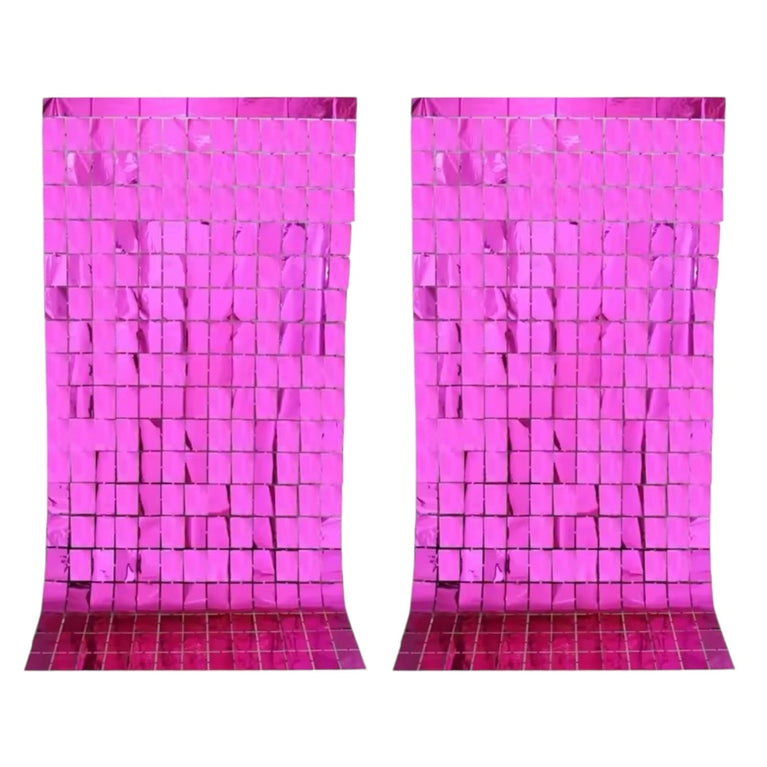 Birthday Party Shimmer Wall Curtains 2-Pack