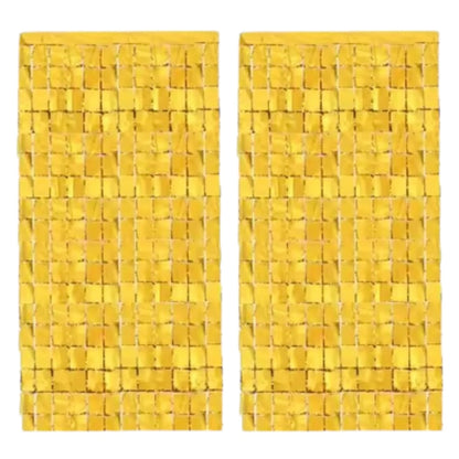 Birthday Party Shimmer Wall Curtains 2-Pack