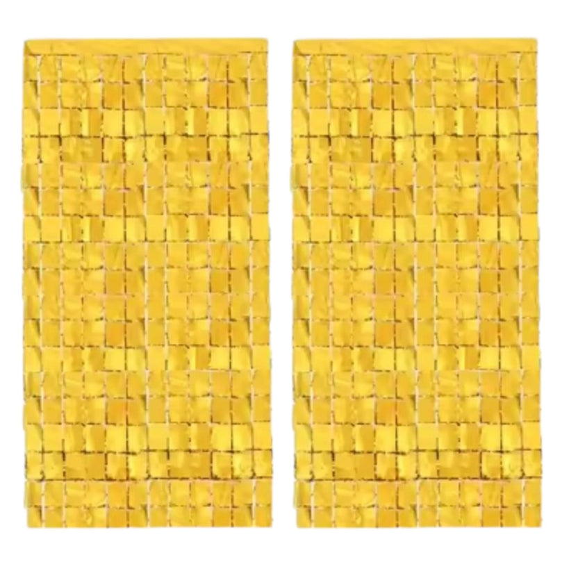 Birthday Party Shimmer Wall Curtains 2-Pack