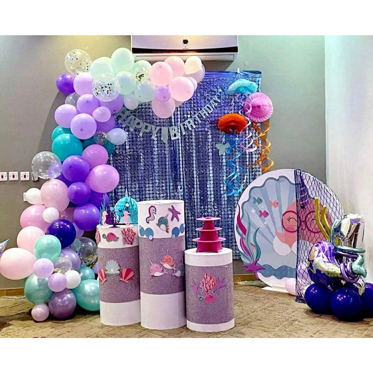 Birthday Party Shimmer Wall Curtains 2-Pack