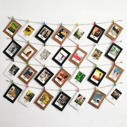 Black Paper Photo Frame Banner: Celebrate Kids Birthday Milestones
