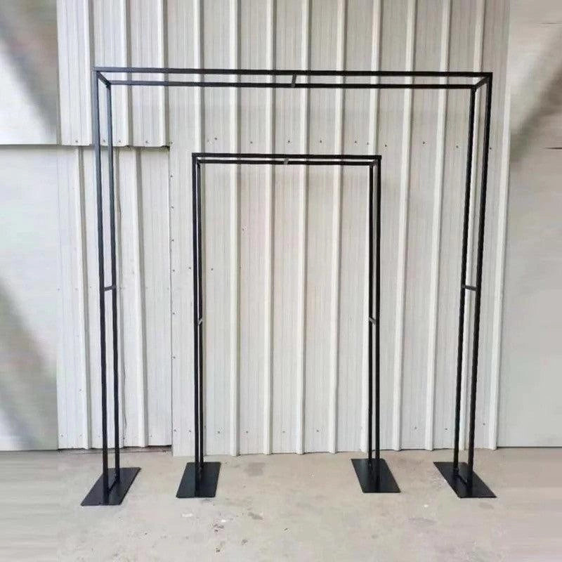 Black Square Wedding Arch Backdrop Decor Stand