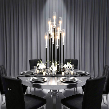 9-Arm Black Candle Holder for Rent