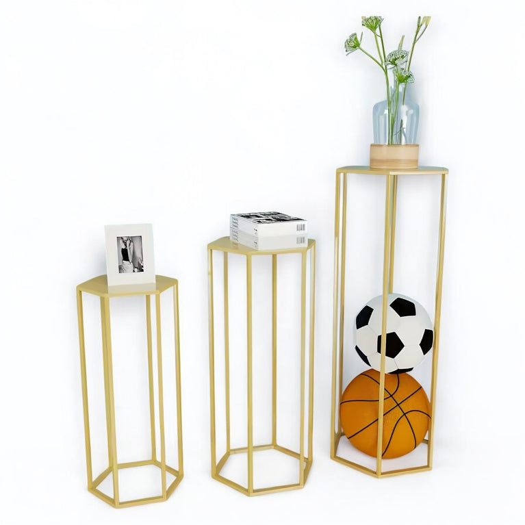 3-Piece Hex Pedestals
