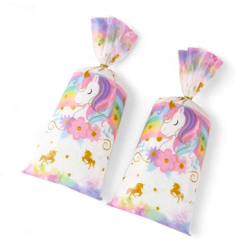 Unicorn Party Favor Bags - Kids Birthday Treat Bags 10-Pack