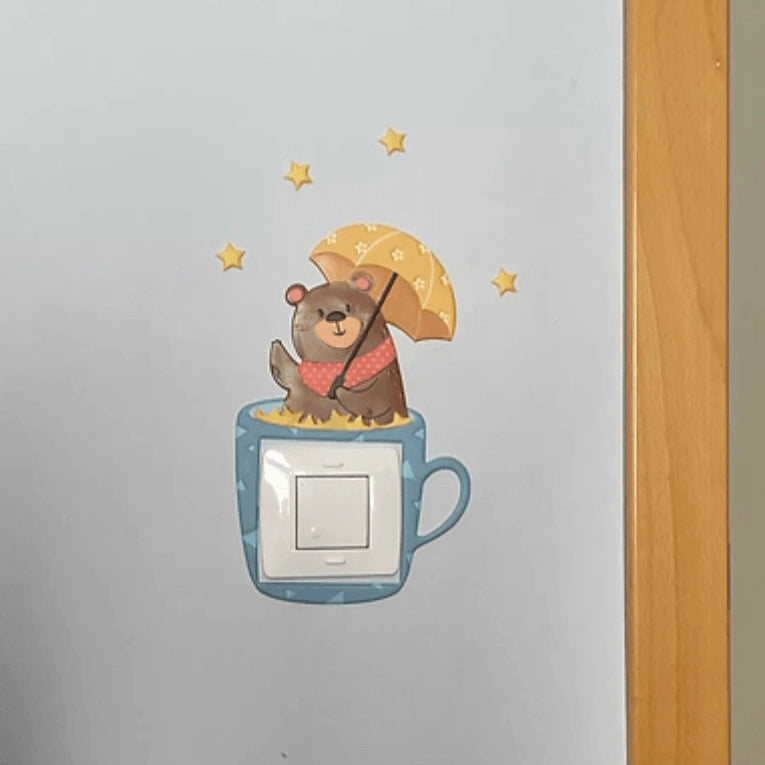 Cartoon 3D Switch Cover Kids Outlet Sticker