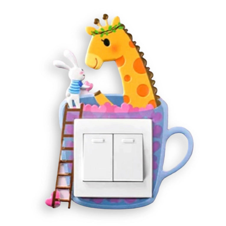 Cartoon 3D Switch Cover Kids Outlet Sticker