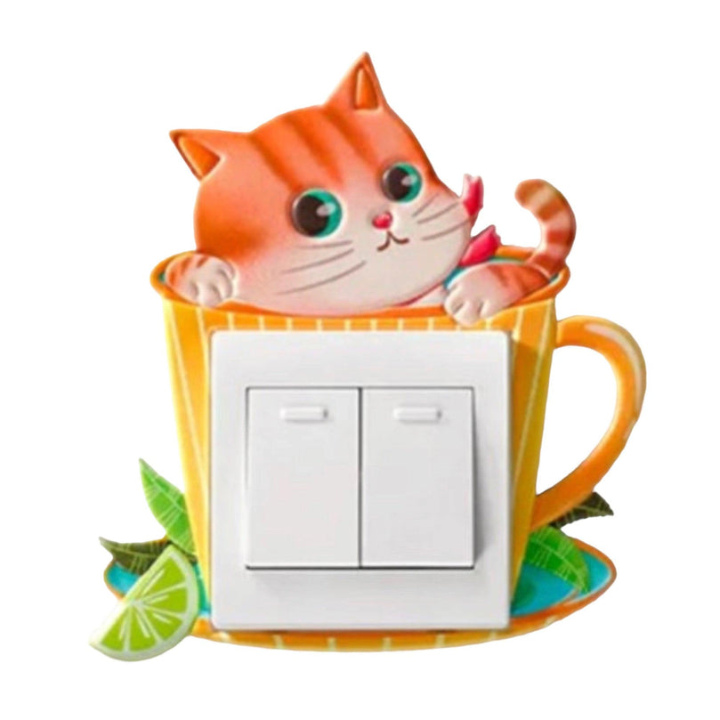 Cartoon 3D Switch Cover Kids Outlet Sticker