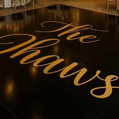Black Dance Floor For Wedding - Vinyl Wrap Service in MA