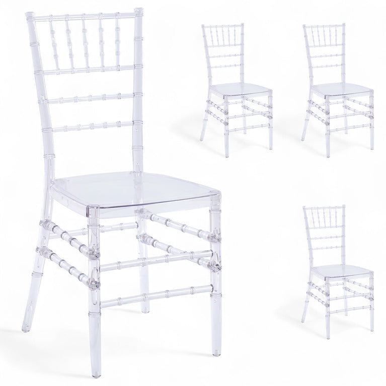 Clear Resin Chiavari Chairs 4-Pack