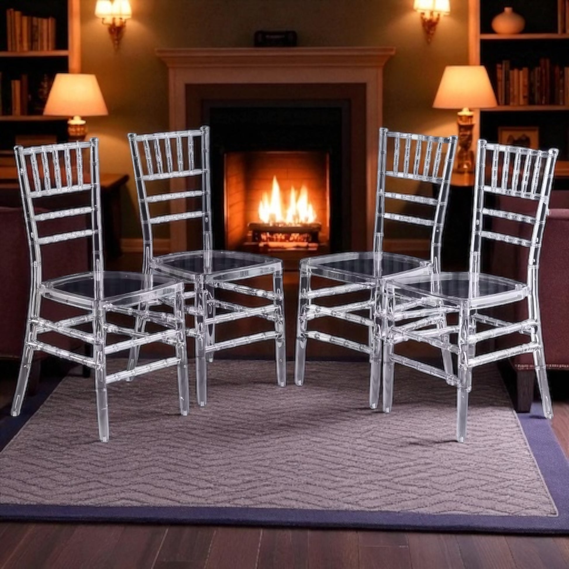 Clear Resin Chiavari Chairs 4-Pack