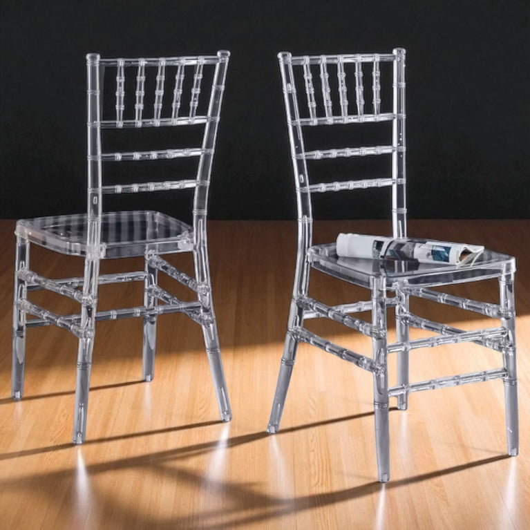 Clear Resin Chiavari Chairs 4-Pack