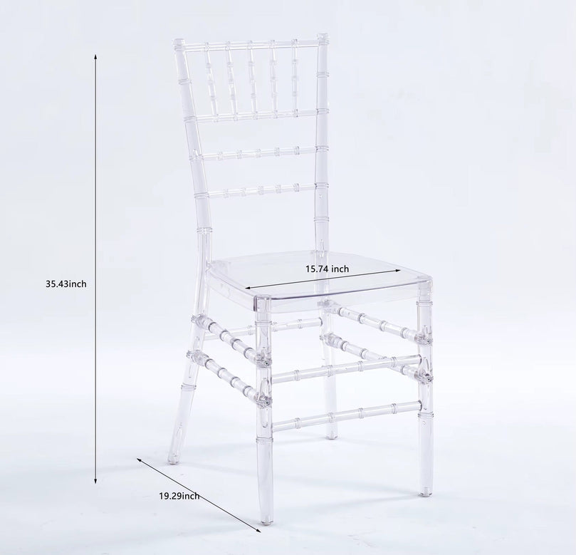 Clear Resin Chiavari Chairs 4-Pack