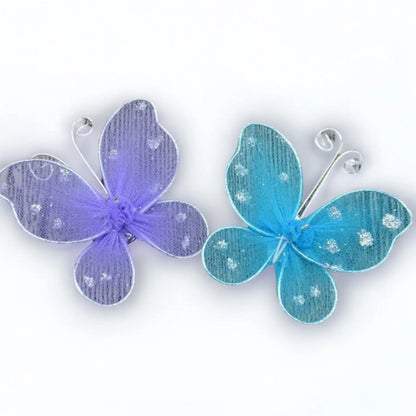 Colorful 3D Mesh Butterfly Craft Decor 21-Pack