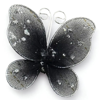 Colorful 3D Mesh Butterfly Craft Decor 21-Pack