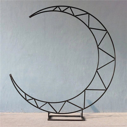 Crescent Half Moon Wedding Arch Backdrop