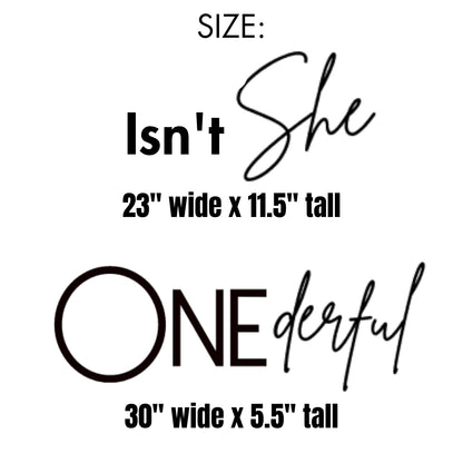Custom 1st Birthday Vinyl Decal One Year "Onederful" Sticker