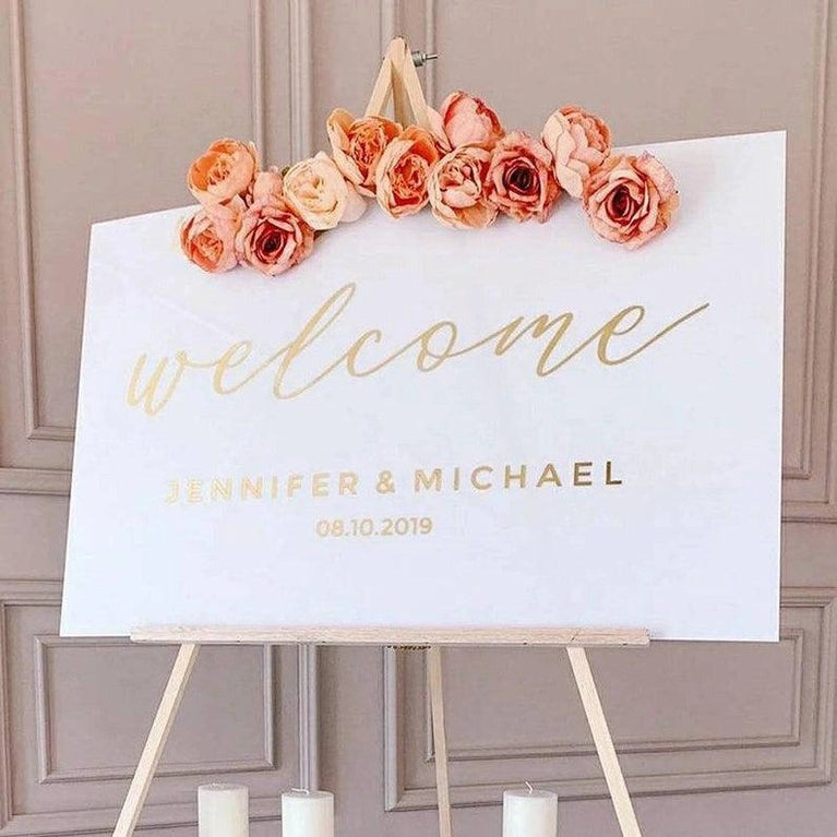 Custom Acrylic Wedding Party Welcome Signs