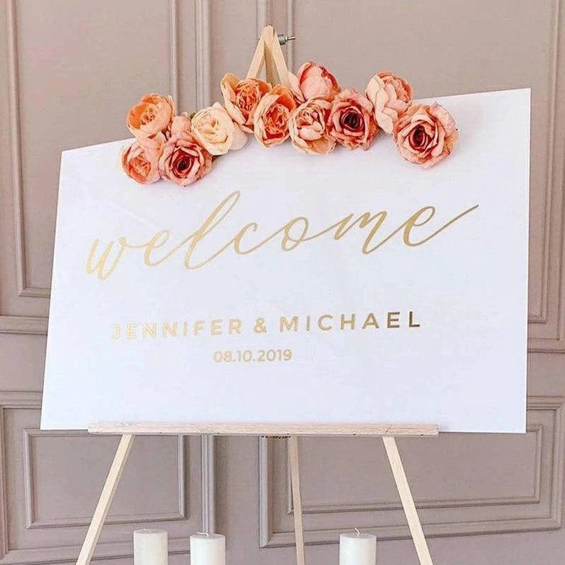 Custom Acrylic Wedding Party Welcome Signs