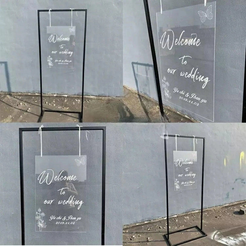 Custom Hanging Acrylic Wedding Welcome Sign