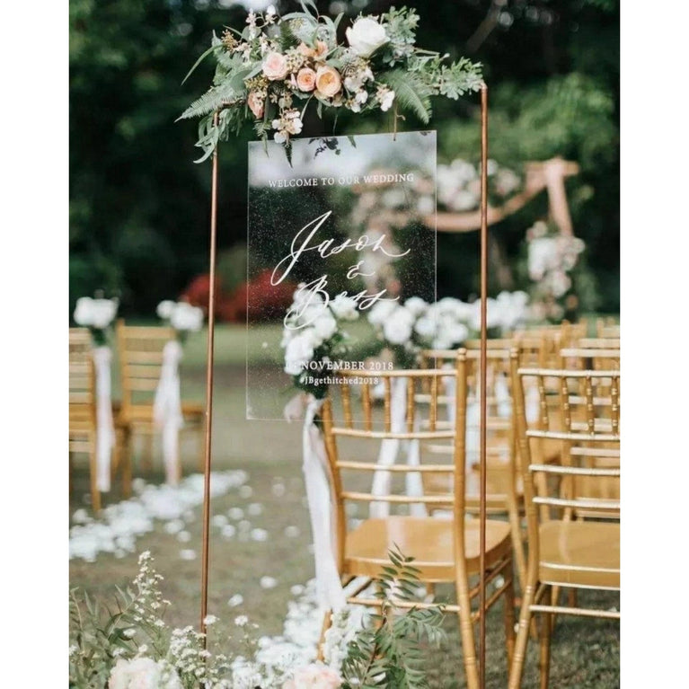Custom Hanging Acrylic Wedding Welcome Sign
