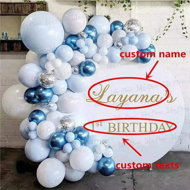 Backdrop Sticker Sample Custom Wedding Backdrop Vinyl Wall Stickers | Décor Maniacs