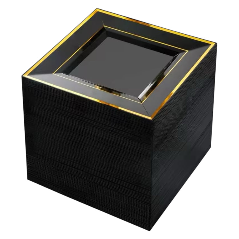 Bliq Square Disposable Dessert Plastic 6 Inch Plates 100-Pack