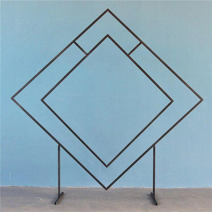 Diamond Gold Wedding Arch Backdrop Stand