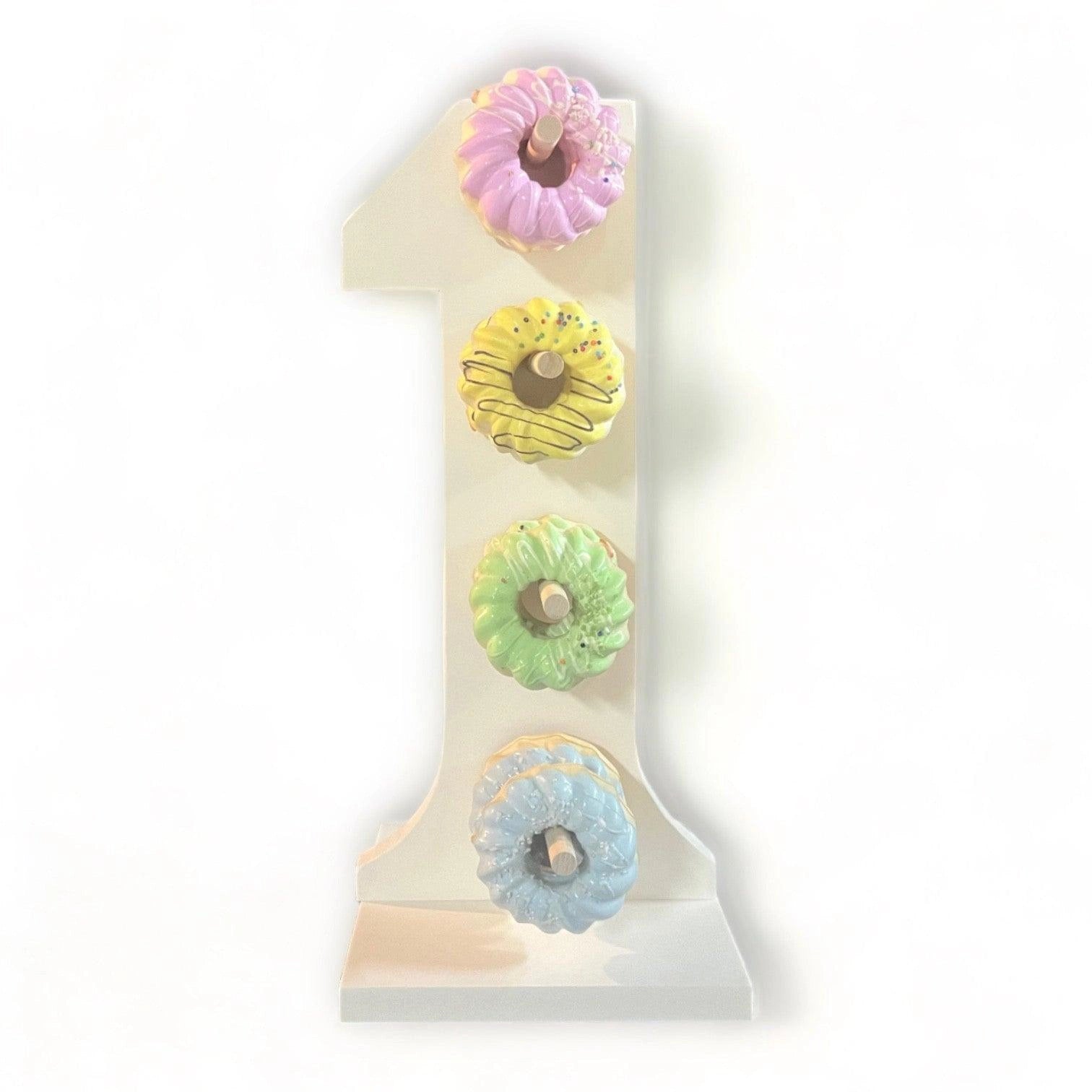 Donut Wall Personalized 10th Birthday Party Dessert Stand