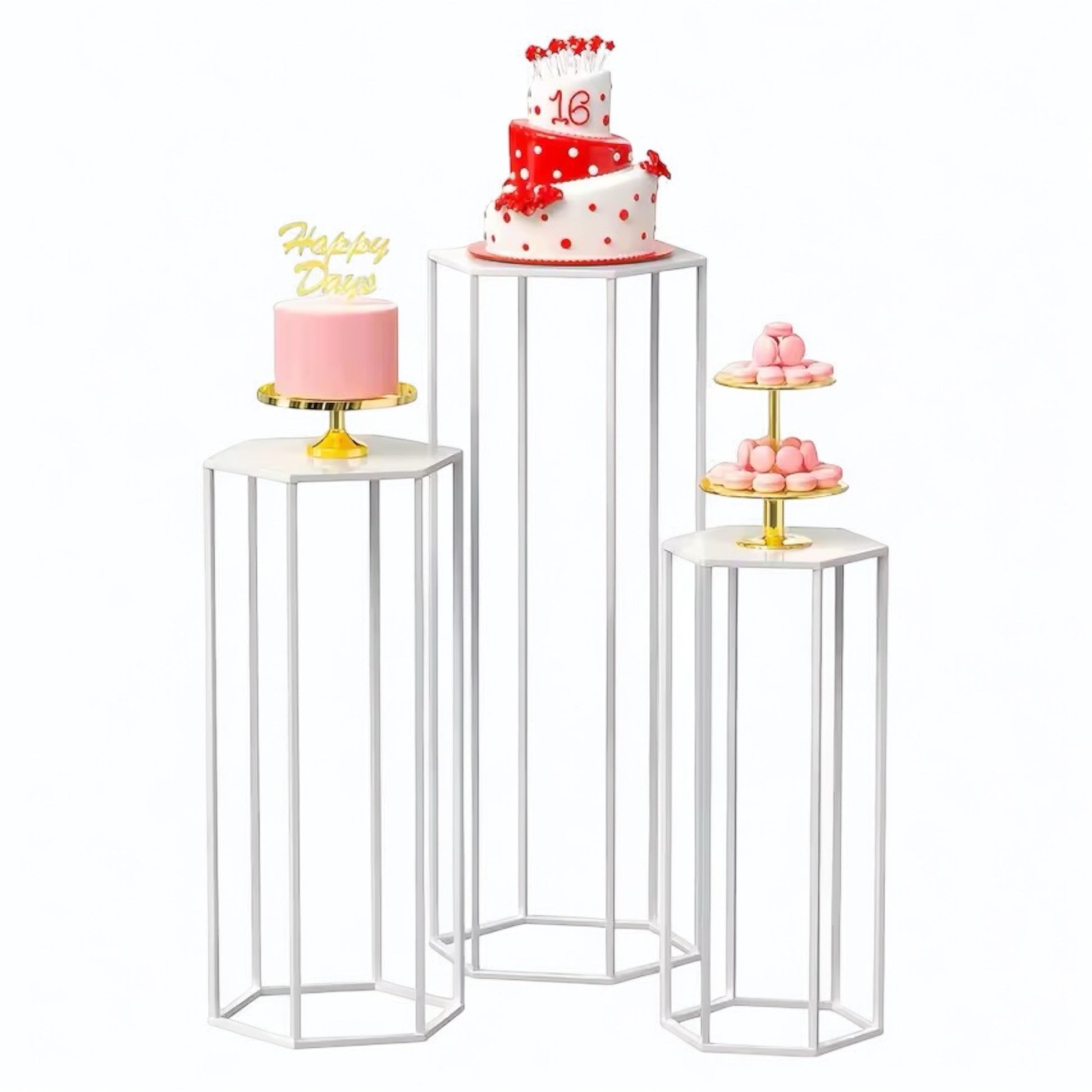 3-Piece Hex Pedestals