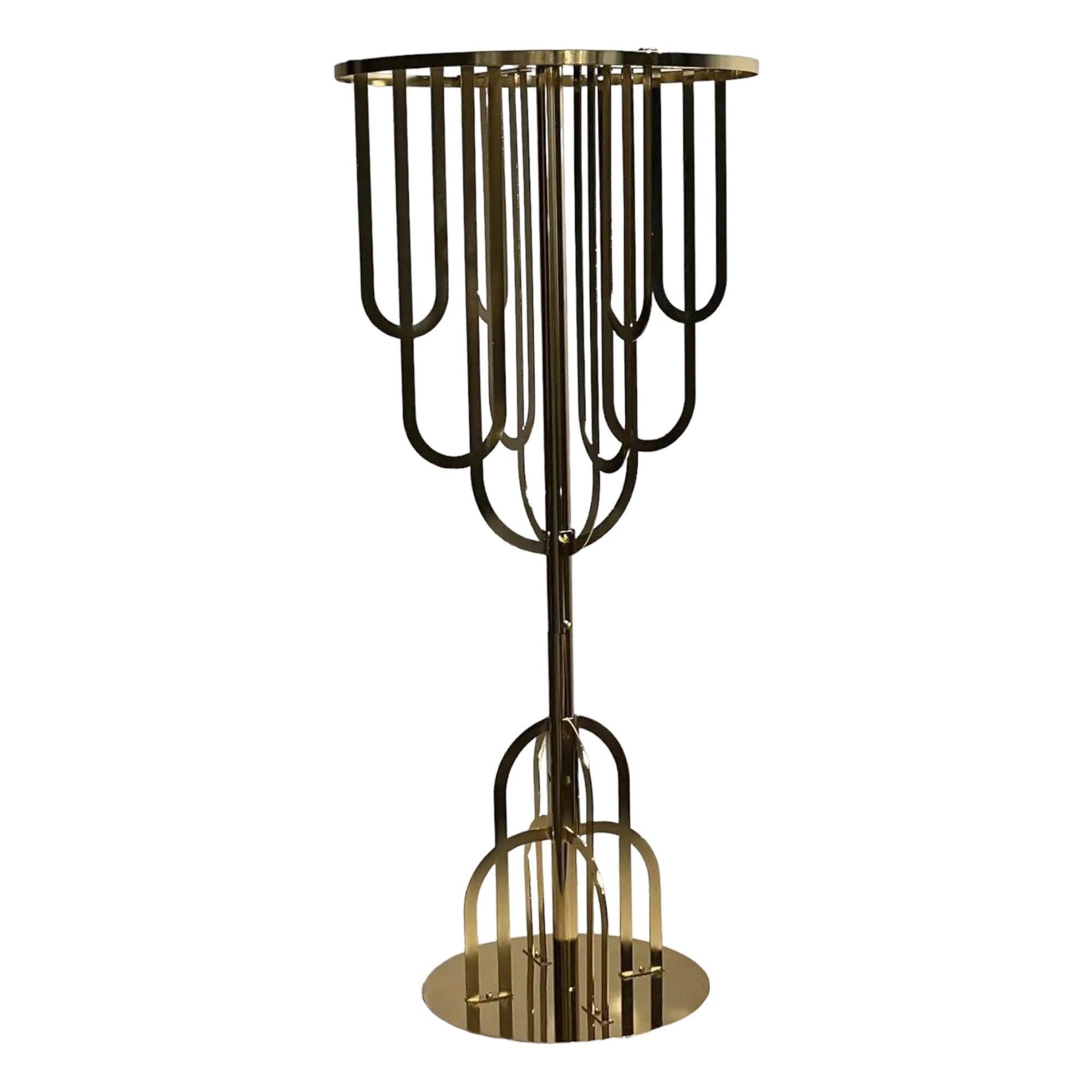Elegant Gold Metal Wedding Dining Table Centerpiece