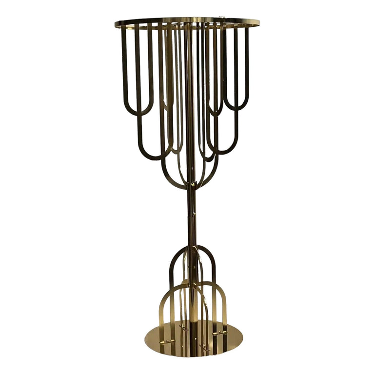 Elegant Gold Metal Wedding Dining Table Centerpiece